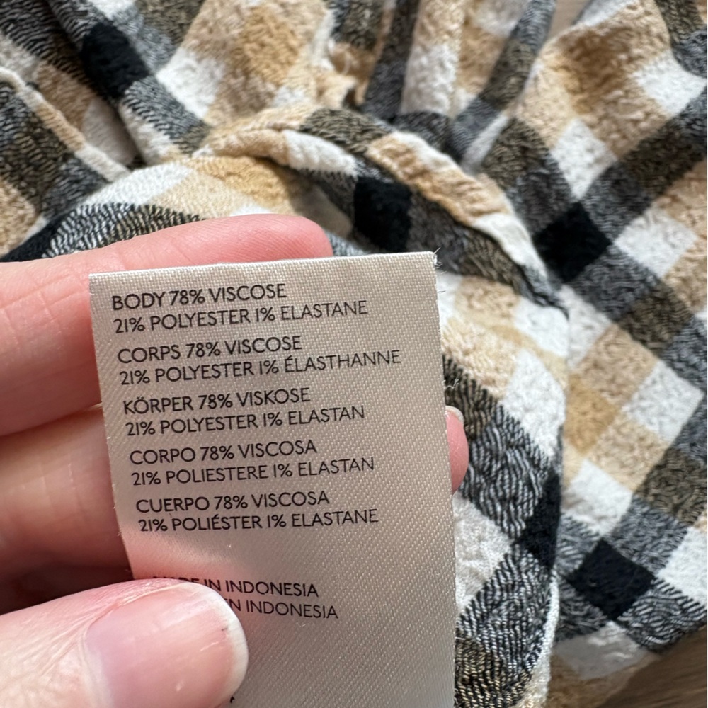 Pilcro Gingham Button Down With Ruffle Detail - image 6